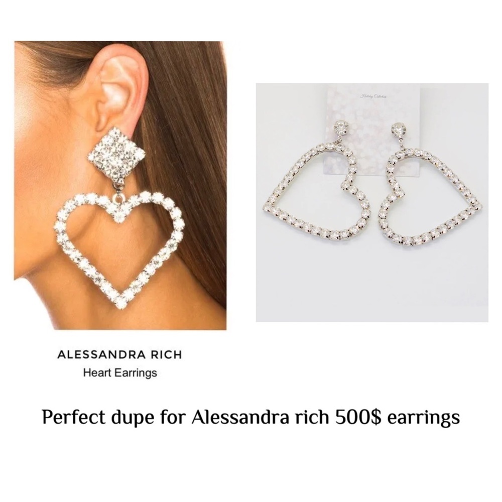 Heart oversized Cristal love earrings